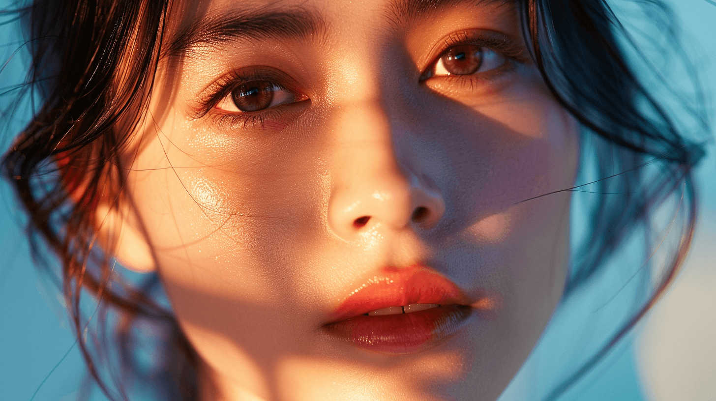 洗顔後に突っ張りや乾燥を感じる敏感肌。外からの刺激に無防備になり、炎症老化の火種が慢性化している状態のクローズアップ。
